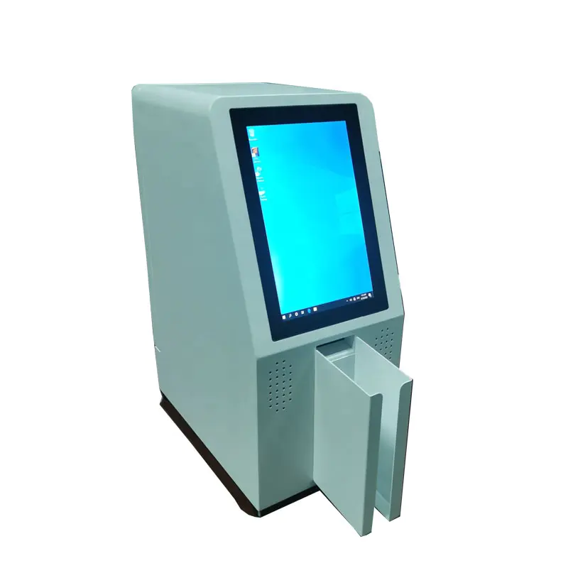 Mini desktop card dispenser kiosk used in office with Windows system