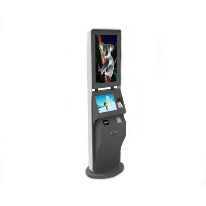 Dual Screen Self-service ATM Machine Deposit Withdraw Cash Acceptor