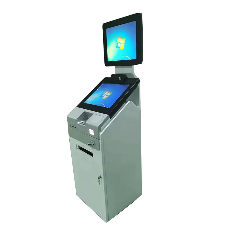 OEM Self service payment and print kiosk in hospital with bar code and ID card scanner