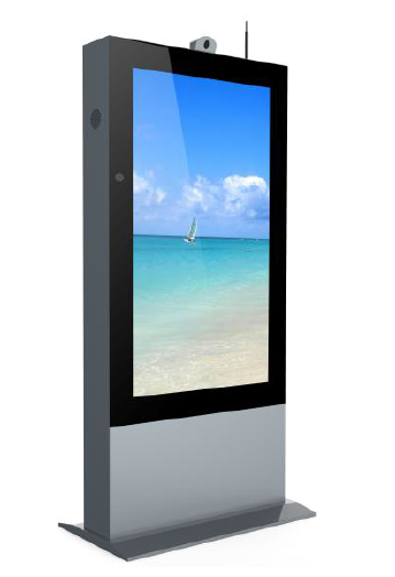 Outdoor digital signage standing advertisement kiosk with LCD display