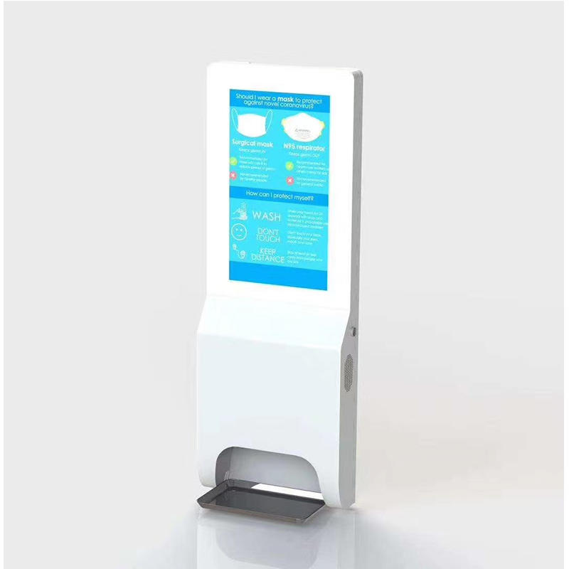 high quality indoor lcd digital signage display touchless automatic soap hand sanitizer dispenser