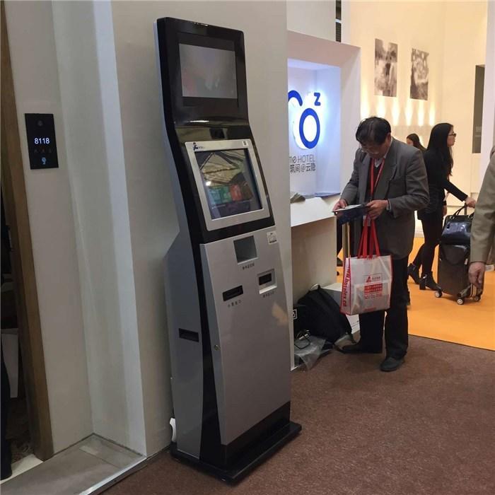 Floor standing Interactive Self Service Touch Screen Kiosk With Barcode Scanner