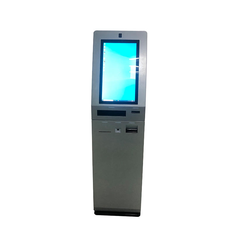 21.5 inch Hotel self service check in touchscreen Bill Payment Machine kiosk passport ID card scanner