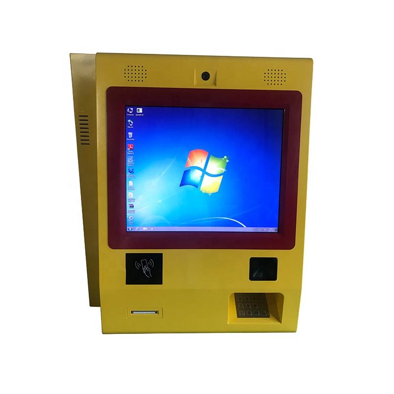 19 inch bill payment Wall mounted mini kiosk with thermal printer