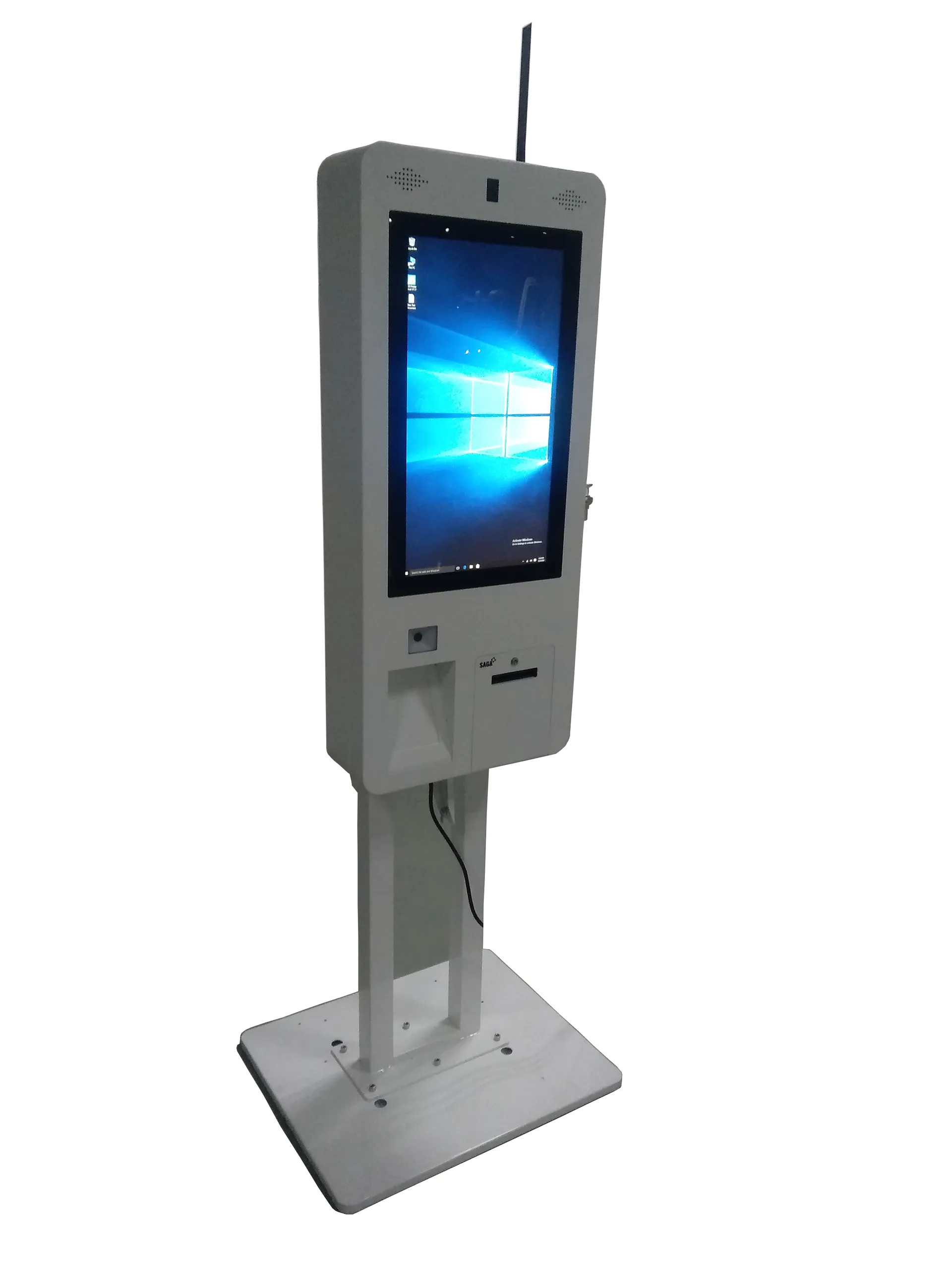 all-in-one tailormade digital signage restaurant kiosk with QR code scanner and printing