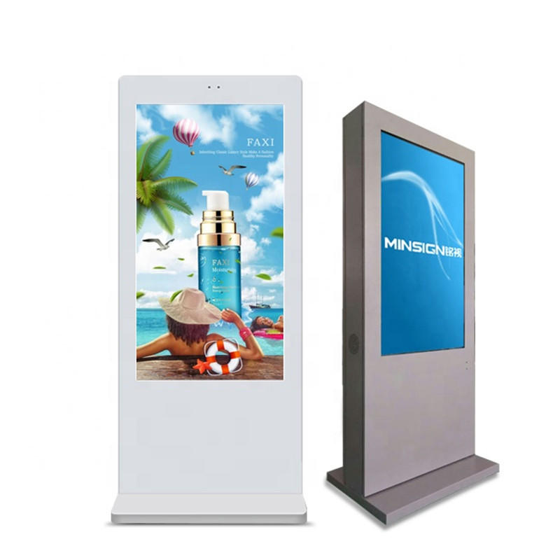 Waterproof 55inch outdoor lcd advertising display screen dustproof android wifi 4g digital signage TV touchscreen totem kiosk