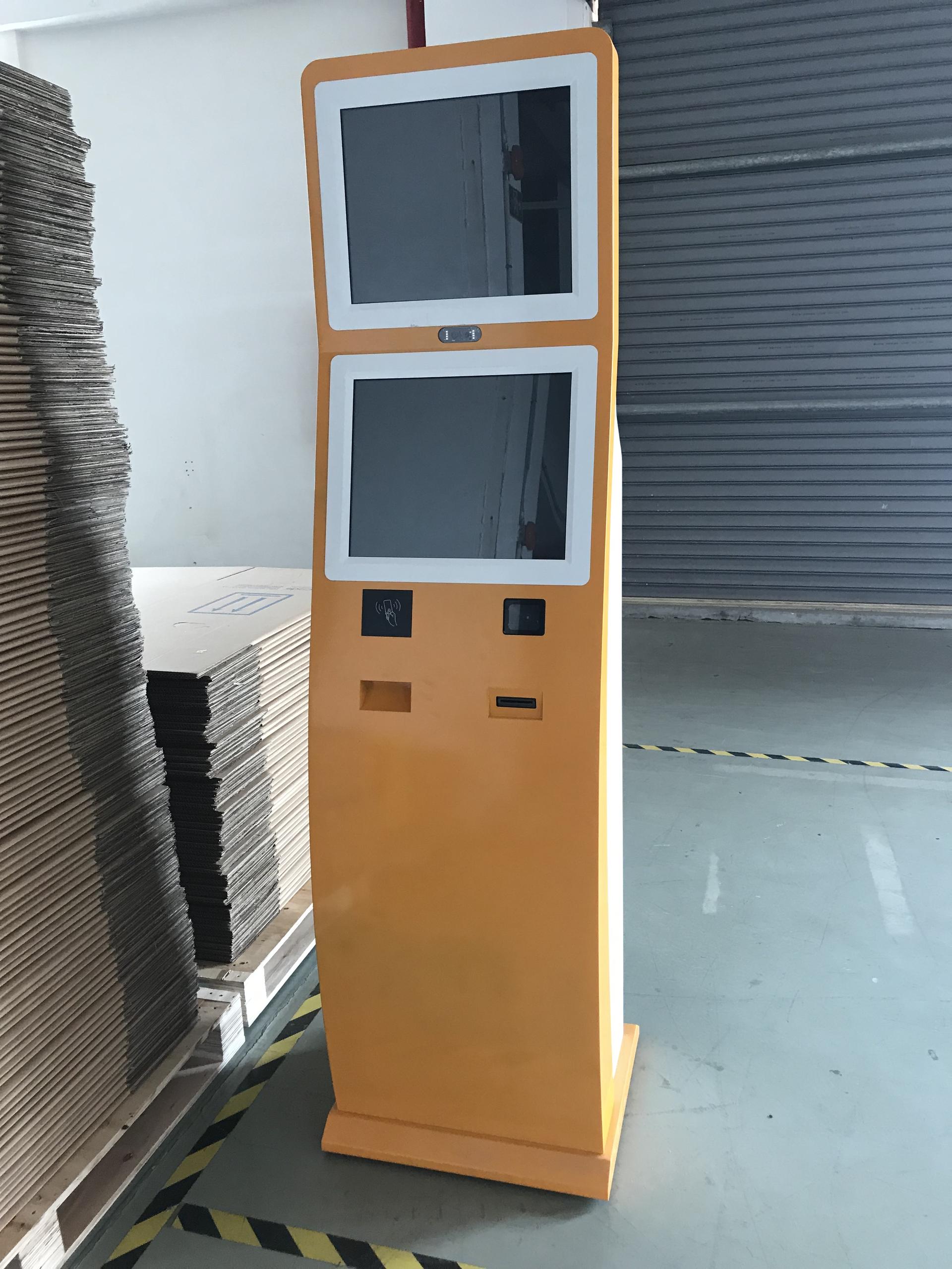 Automatic Touchscreen cashless smart self hotel check in kiosk with POS system
