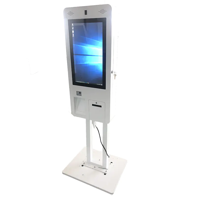 Free Standing Automatic Self Service Ordering Payment Kiosk