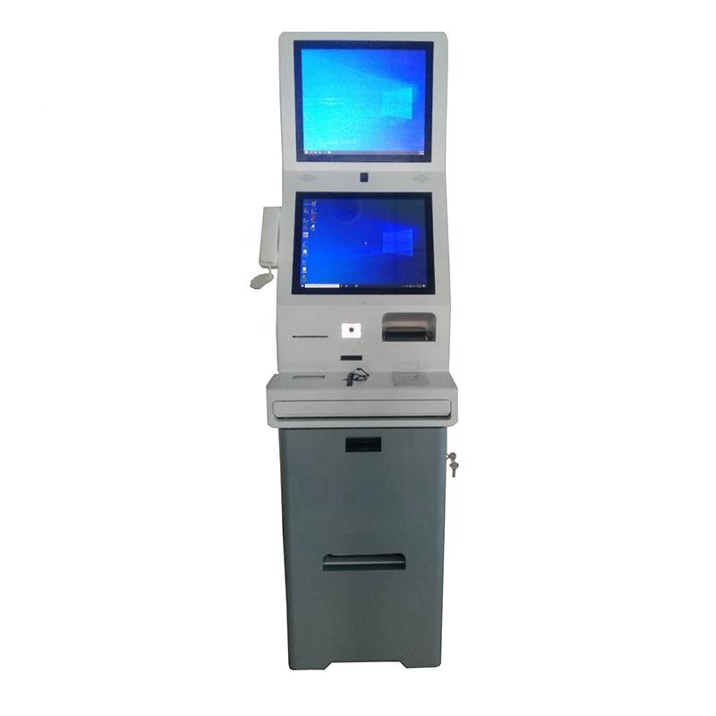 smart movable dual digital signage kiosk for hotel clients' signature module checkin checkout