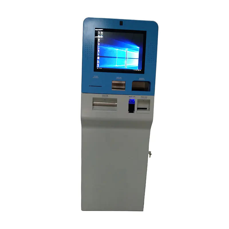 elegant foreign currency exchange kiosk with coin accepting cash aceepting