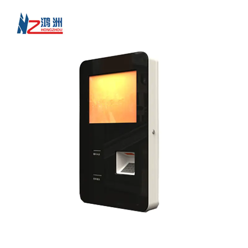 17 inch wall mounted touch screen kiosk with barcode and printer