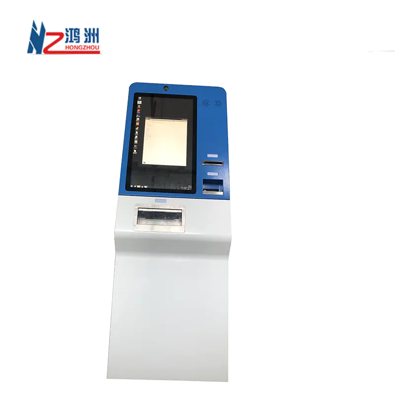 Touch Screen Self Check In Hotel Selfservice Payment Kiosk With Card Dispenser