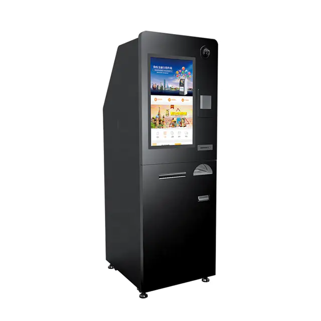 Touch Screen Free Stand Hotel Self Check In Card Dispenser Machine Kiosk