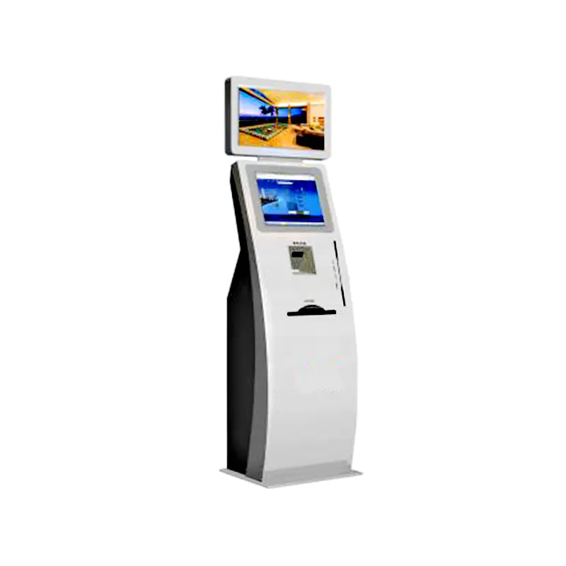 Customized information kiosk with WIFI ID card scanner A4 laser printer