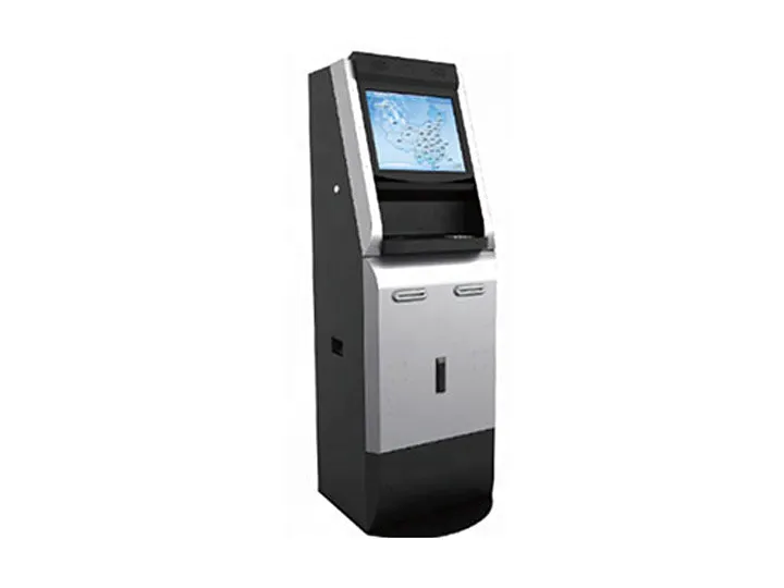 19 inch digital display kiosk with scanner printer coin operated module