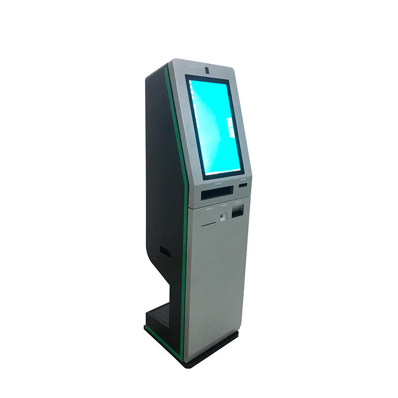 Touchscreen ATM machine self service check in kiosk for hotel