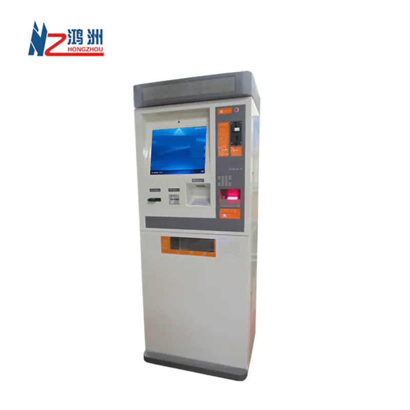 Outdoor cash payment kiosk to bills and coins in shopping mall