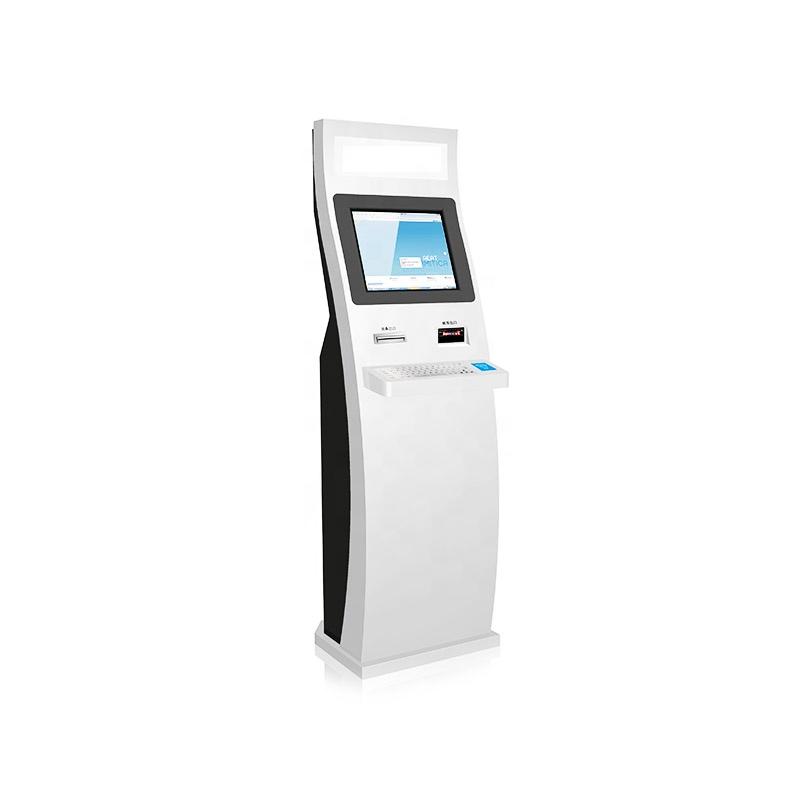 19 inch digital display kiosk with scanner printer coin operated module
