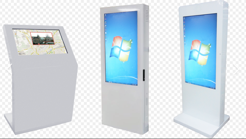 smart and standing self printing kiosk