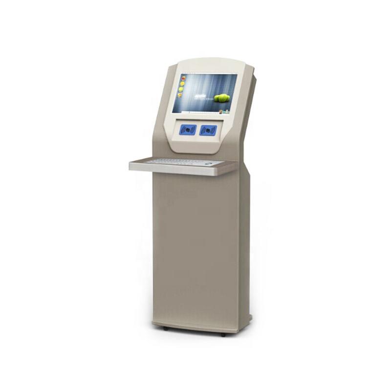 Touchscreen interactive receipt payment all in one kiosks with bill dispenser function for cash payment
