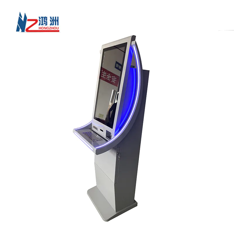 Lobby Floor Standing Telecom Mobile Phone Top Up Kiosk With Card Issuer Functions