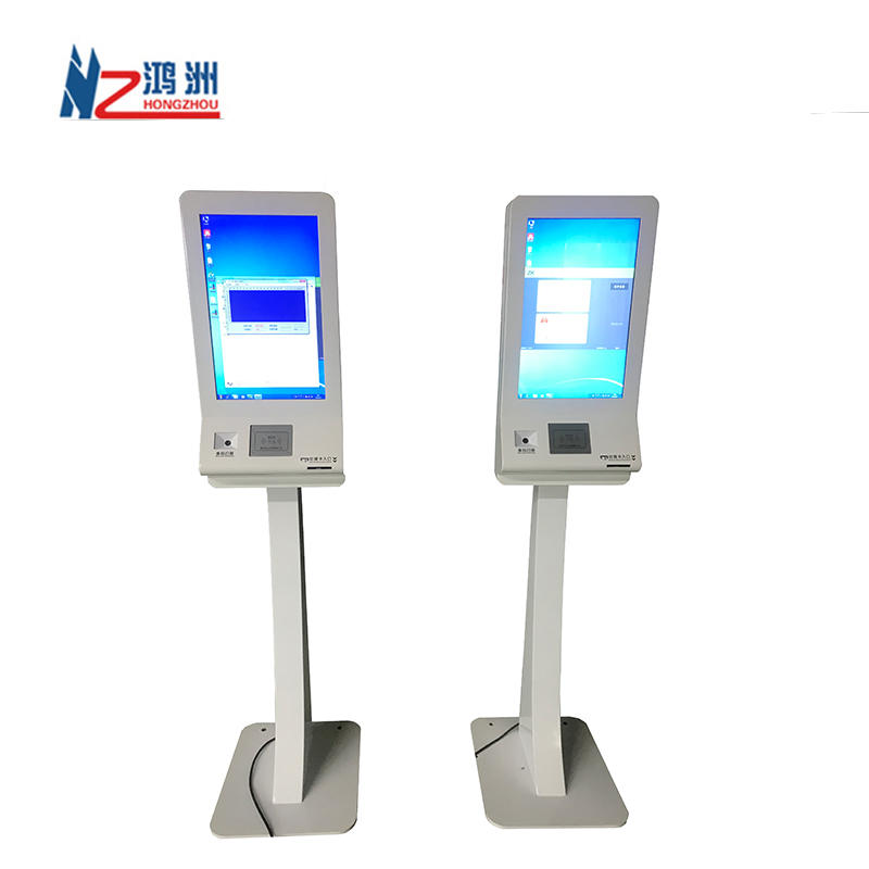 Self service card dispenser and ID card scanner touch screen kiosk for hotel check in
