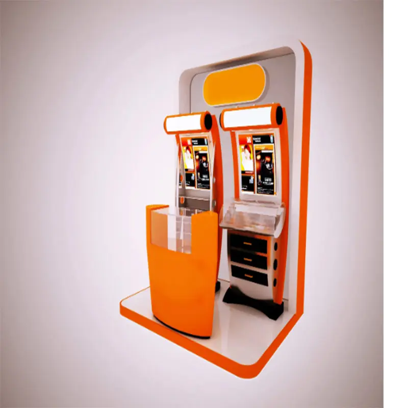 standing touchscree SIM dispensing kiosk