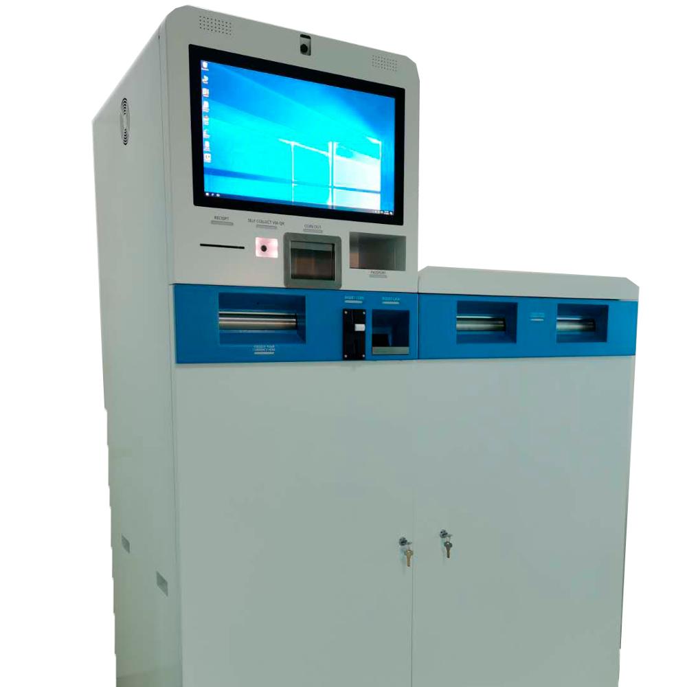 21.5Inch Foreign currency exchange machine with cash acceptor&dispenser kiosk