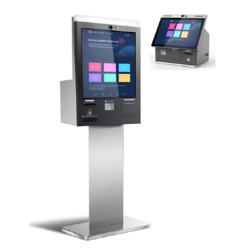 standing touchscreen SIM card dispensing kiosk for telecommunication store mobile phone store