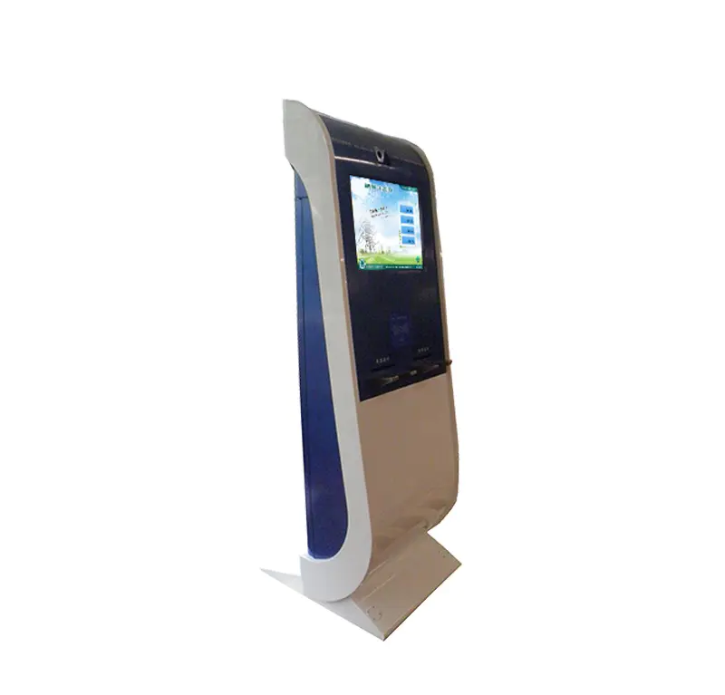 Customized information kiosk with WIFI ID card scanner A4 laser printer