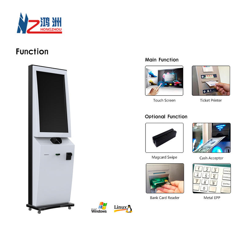 Floor Standing Interactive Kiosk Payment terminal self service Kiosk with built-in Printer