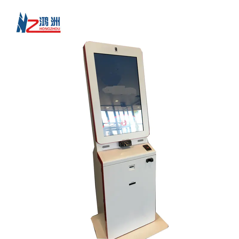 19 inch OEM WIFI lottery kiosk for hotel with scannercash payment ticket printer for shopping mall