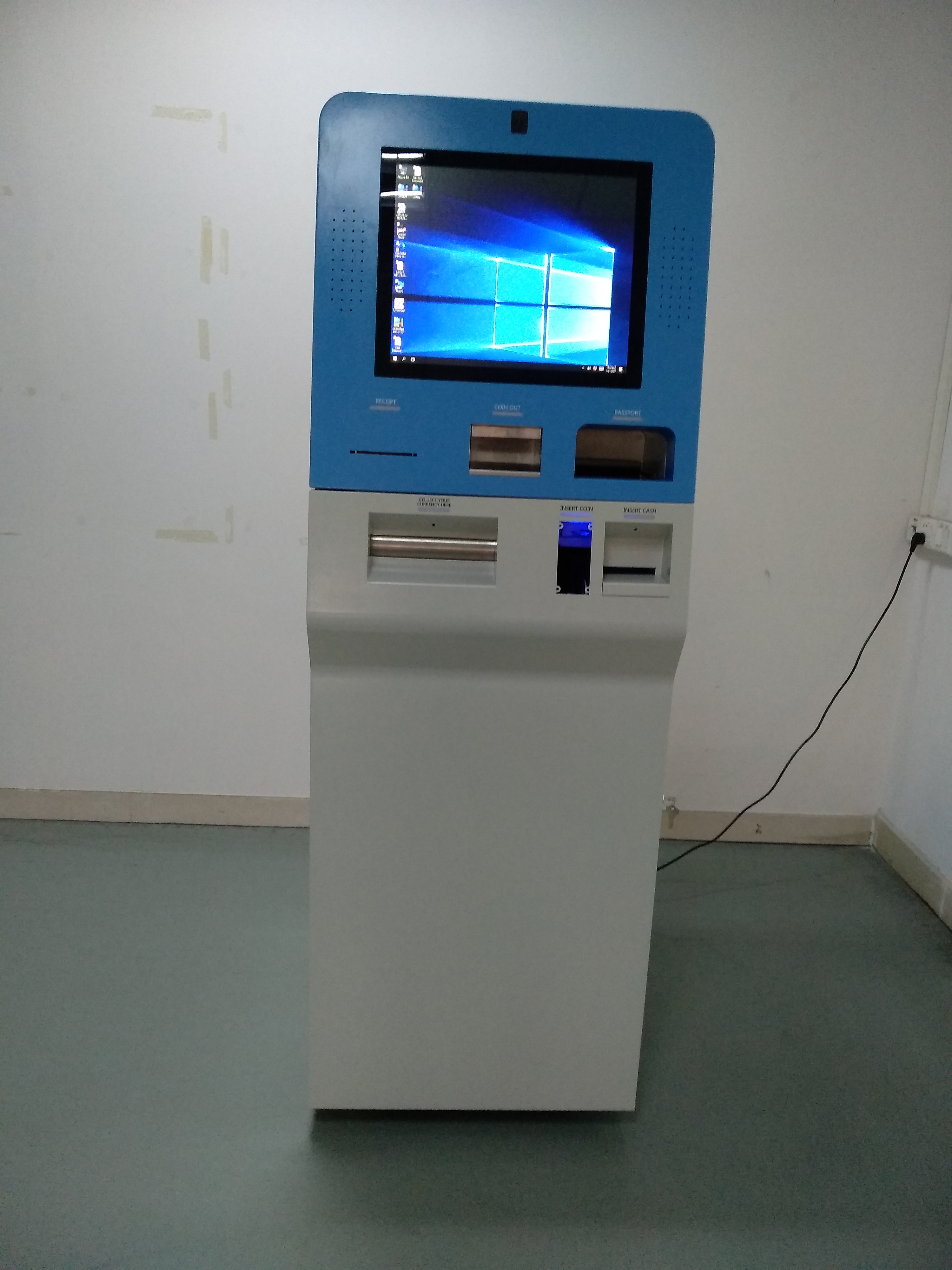 elegant foreign currency exchange kiosk with 19 inch touch ...
