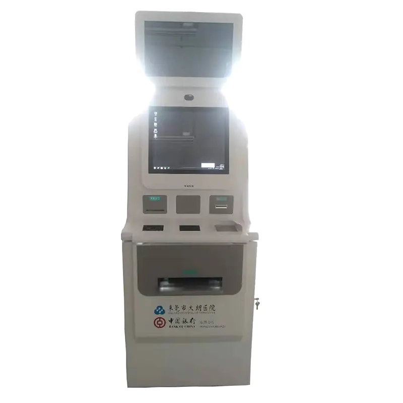 digital signage hospital clinic kiosk for patients supporting bank card sociel security card