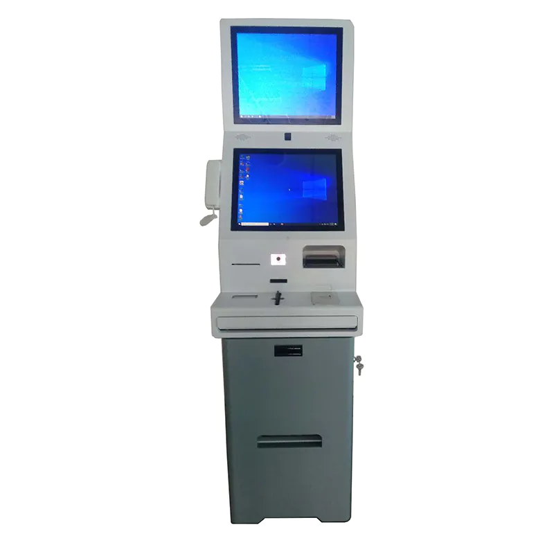 Double HD touch screen hotel digital signage kiosk