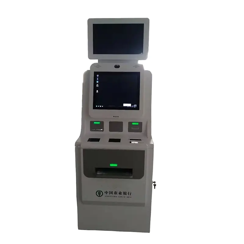 interactive medical care self service kiosk supporting medical book allocation bank card reading