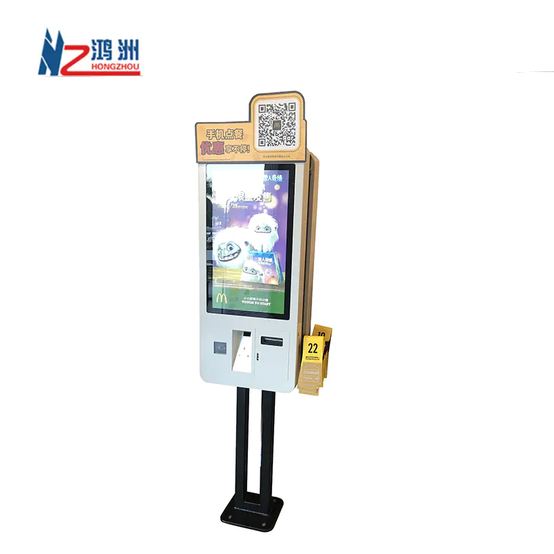 Capacitive Touchscreen Fast Food Restaurant Self-serve Kiosk For Qsr And Retail