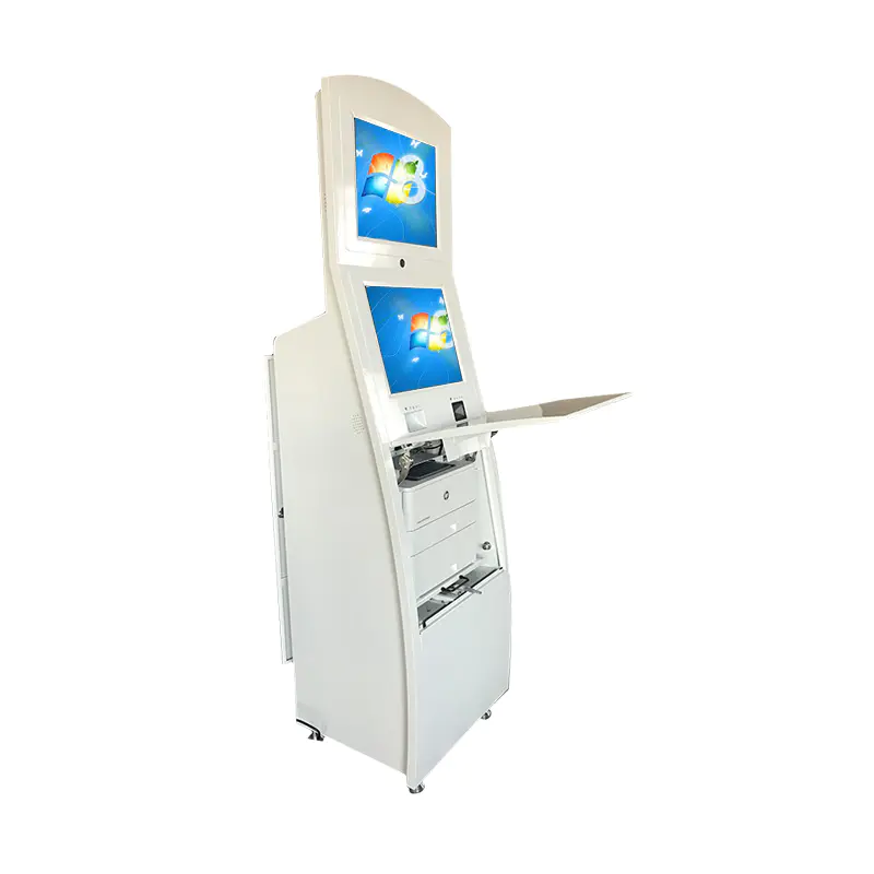 Windows system self service visa kiosk with A4 laser printer used in airport