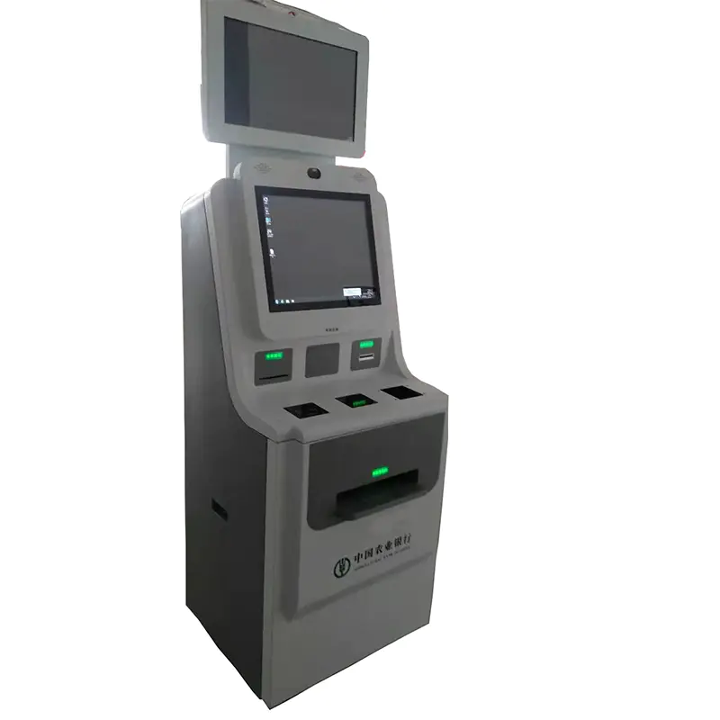 interactive medical care self service kiosk supporting medical book allocation bank card reading