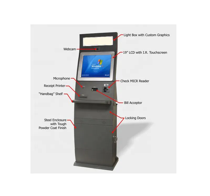 Self service kiosk in cinema cash and bill payment with Windows system