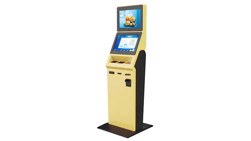 Floor standing Interactive Self Service Touch Screen Kiosk With Barcode Scanner