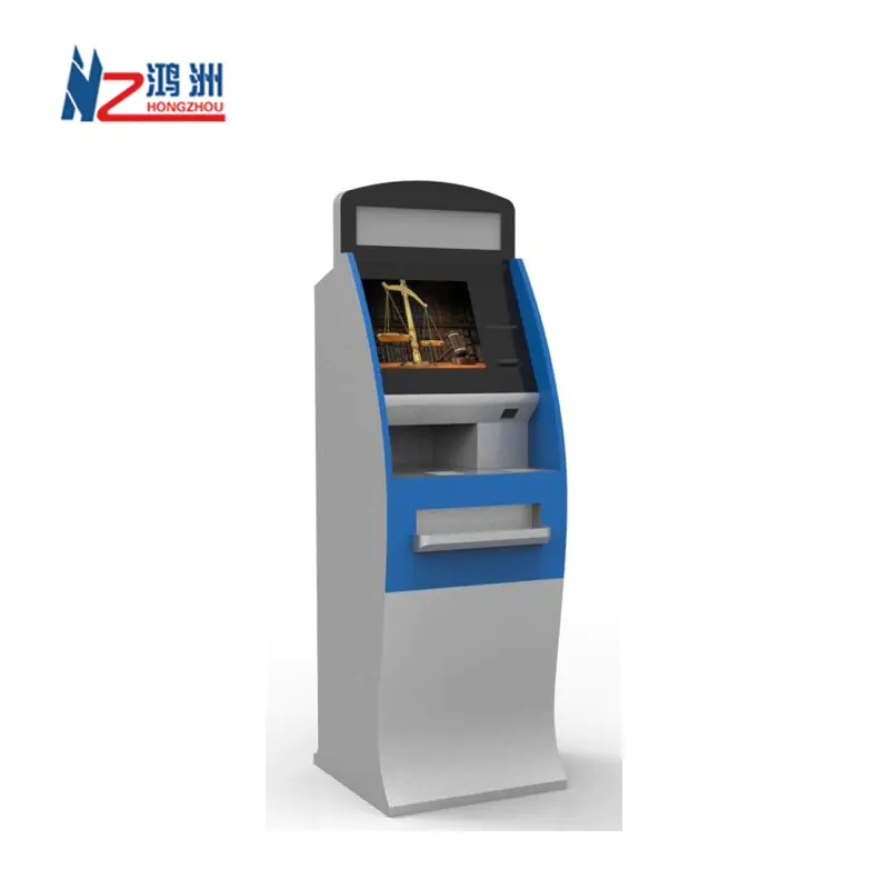 21 inch payment kiosk cash acceptor with check out