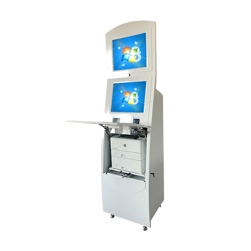 Windows system self service visa kiosk with A4 laser printer used in airport