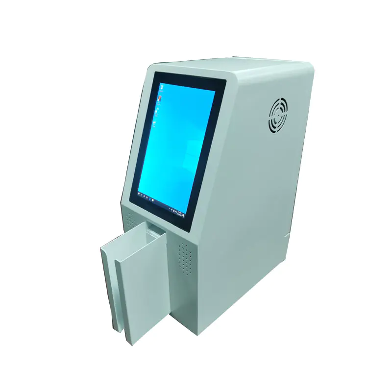 Mini desktop card dispenser kiosk used in office with Windows system