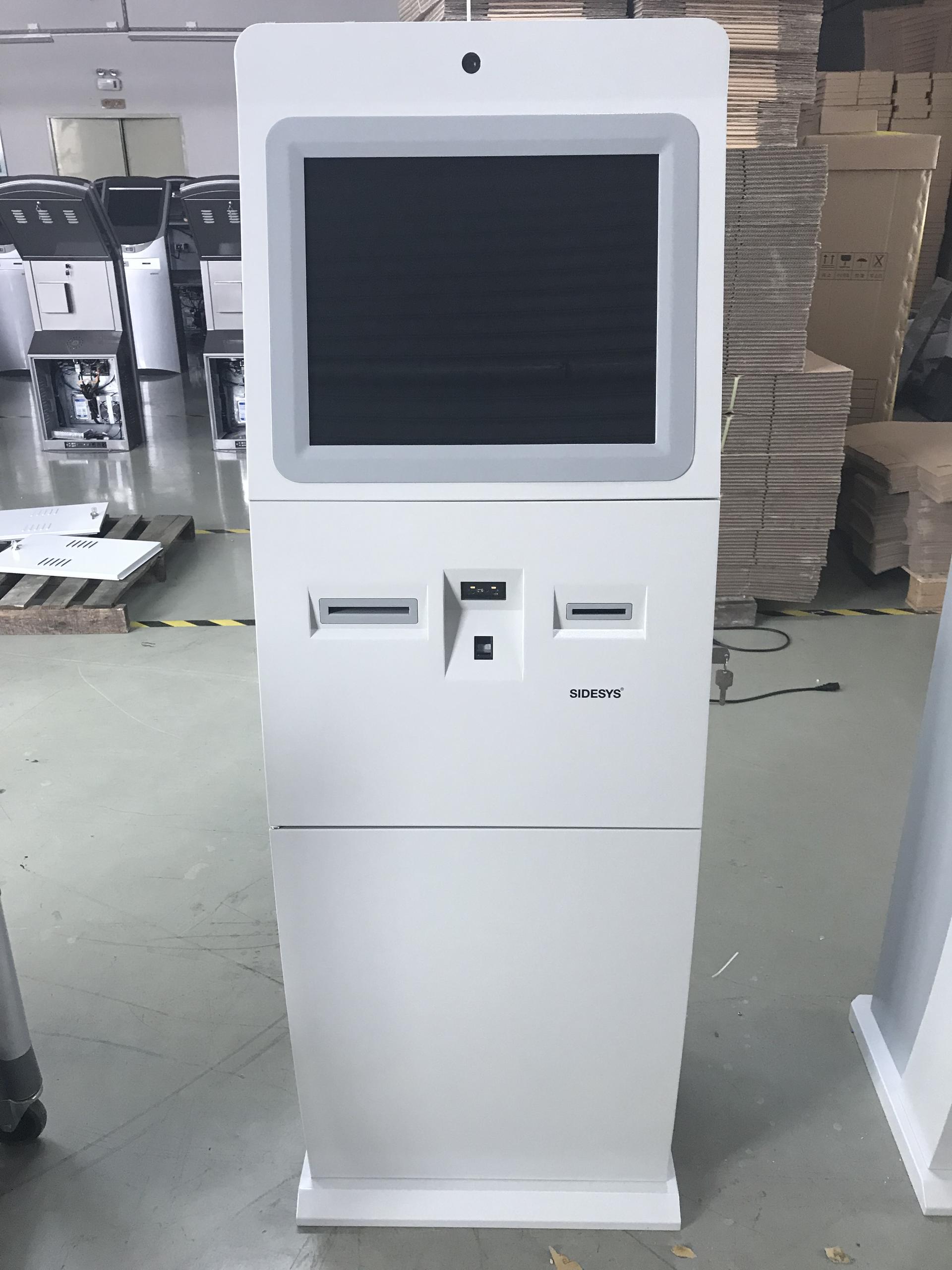 Free Standing 19 Inch Touch Screen Self Service Check-in Kiosk