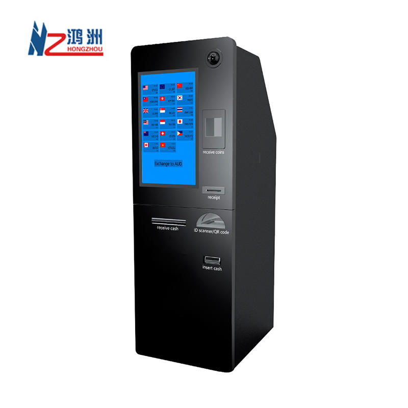 ATM kiosk foreign currency exchange machine with credit card reader