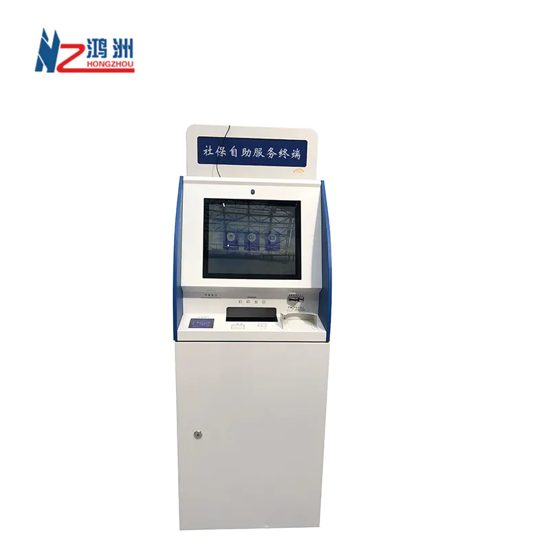 Floor stand hotel/hospital/airport self check in kiosk with touch screen