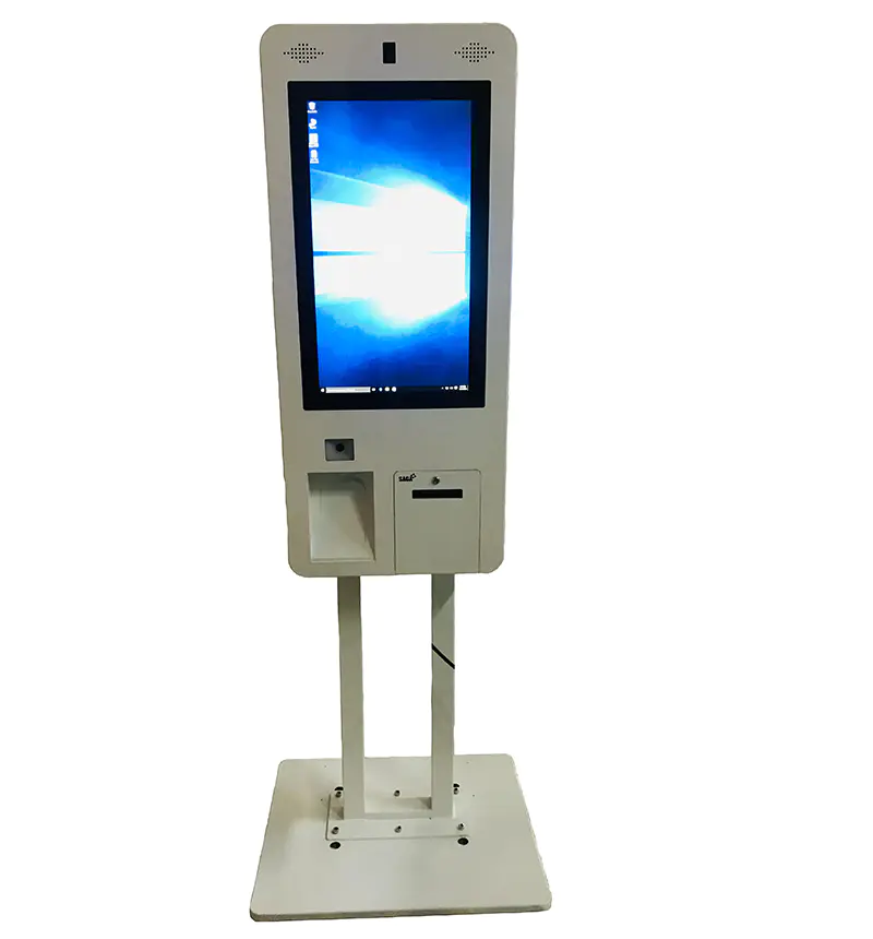 resaurant quick food online self ordering kiosk with 21.5'' touchscree display