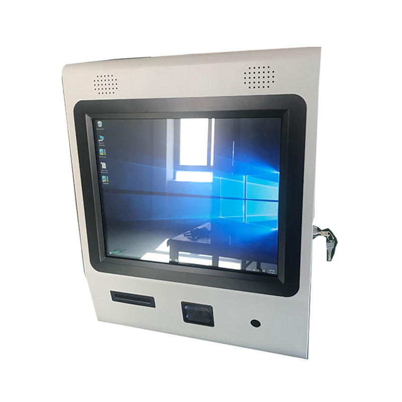 Multifunction 19 inch touch screen wall mounted payment kiosk with bar code scanner