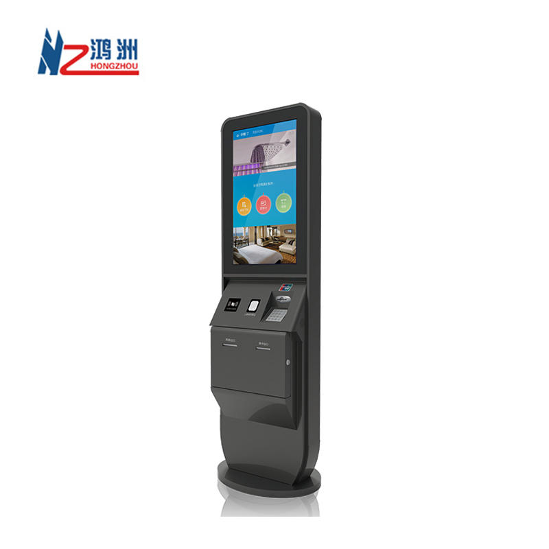 HD dual screen lobby bill payment kioskwith scanner for restaurant